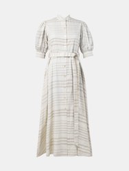 Audrey Handwoven Dress in Off white