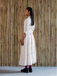 Audrey Handwoven Dress in Off white