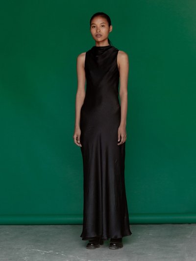 Sruti Dalmia Eve Silk Dress In Black product