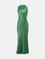 Eve Silk Dress In Green - Emerald Green