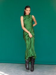 Eve Silk Dress In Green