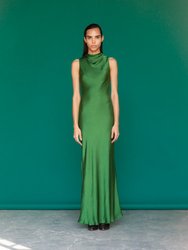 Eve Silk Dress In Green