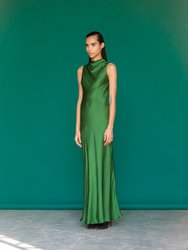 Eve Silk Dress In Green