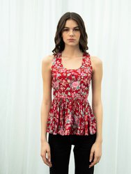 Red love birds top - Red