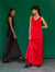 Sofia Silk Dress in Red