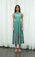 Teal spider lily dress