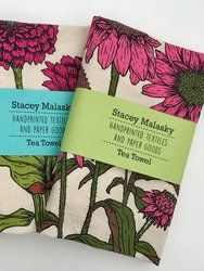 Echinacea Tea Towel