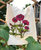 Zinnias Tea Towel - White