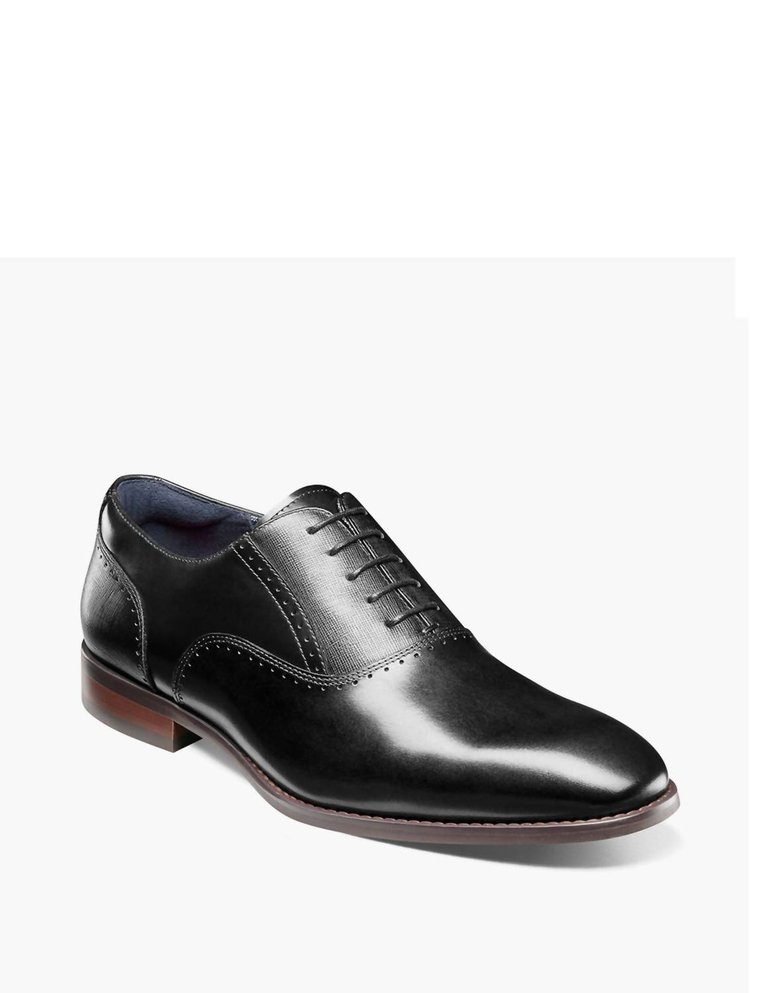 Kalvin Plain Toe Oxford Shoe In Black - Black