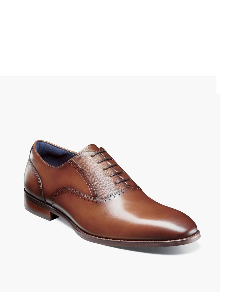 Kalvin Plain Toe Oxford Shoe In Cognac - Cognac