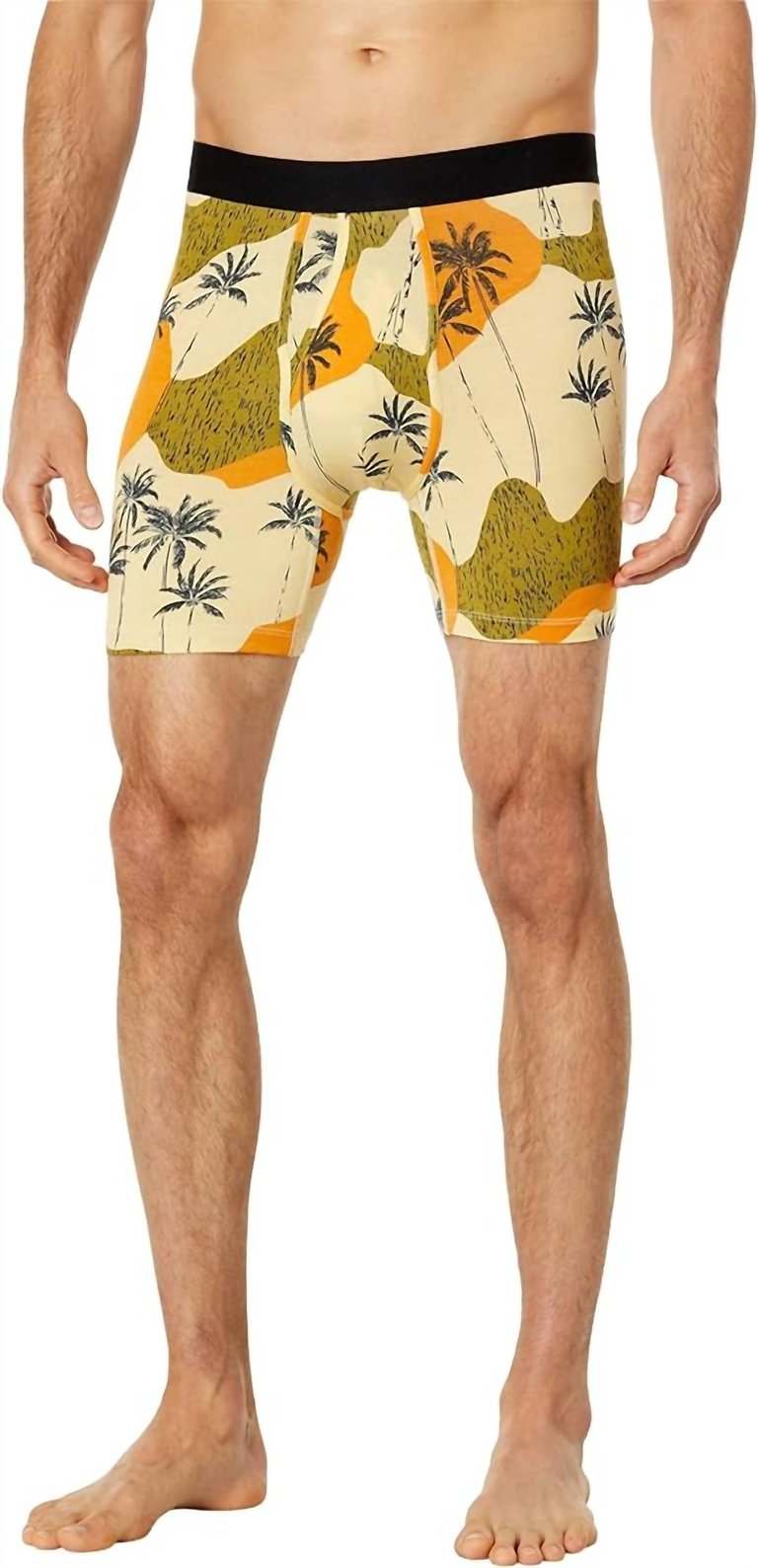 Men's Palmoflage Boxer Briefs In Tan - Tan