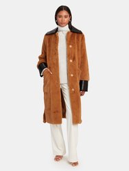 Pamella Faux Fur Coat - Light Brown