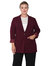 Plus Size Women's Blazer Jacket - Burgundy