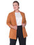 Plus Size Women's Blazer Jacket - Dark Mustard