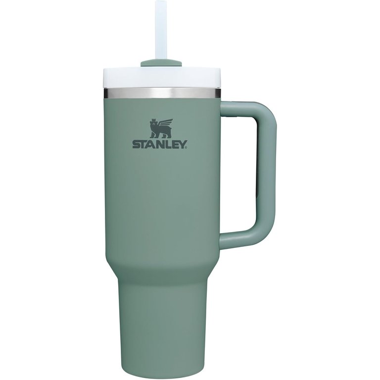 Steel Vacuum Insulated Tumbler With Lid And Straw - Shale