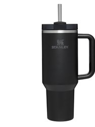 Steel Vacuum Insulated Tumbler With Lid And Straw - Black