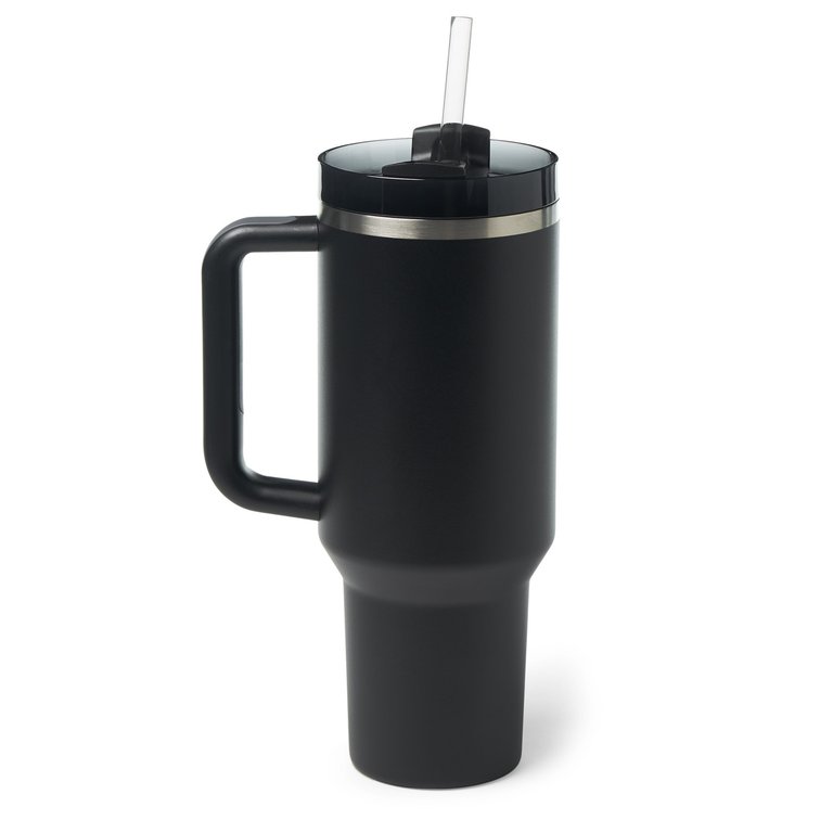 Steel Vacuum Insulated Tumbler With Lid And Straw