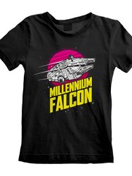Star Wars Childrens/Kids Millennium Falcon T-Shirt (Black) - Black