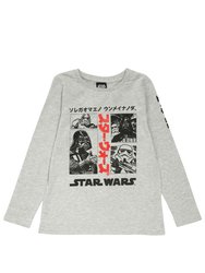 Star Wars Girls It Is Your Destiny Japanese Long-Sleeved T-Shirt (Gray) - Gray