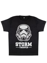 Star Wars Girls Stormtrooper Mask T-Shirt (Black) - Black