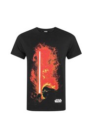 Star Wars Mens Darth Vader Lightsaber T-Shirt (Multicolored) - Multicolored