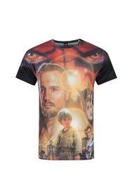 Star Wars Mens Phantom Menace Sublimation T-Shirt (Multicolored) - Multicolored