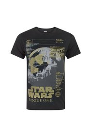 Star Wars Mens Rogue One Metallic Death Star T-Shirt (Multicolored) - Multicolored