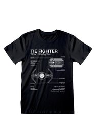 Star Wars Mens Tie Fighter T-Shirt (Black) - Black
