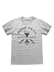 Star Wars Unisex Adult Boba Fett T-Shirt (Gray Heather) - Gray Heather