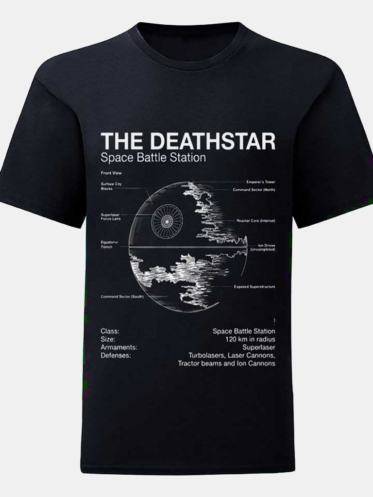 Star Wars Unisex Adult Death Star T-Shirt (Black) - Black