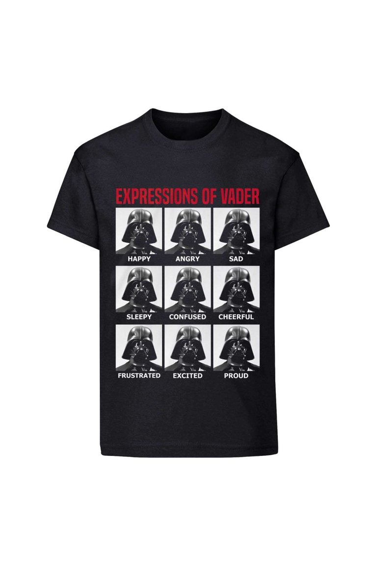 Star Wars Unisex Adult Expressions Of Vader T-Shirt (Black) - Black