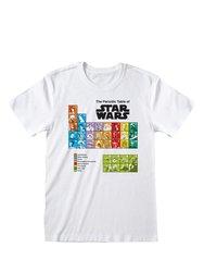 Star Wars Unisex Adult Periodic Table T-Shirt (White) - White