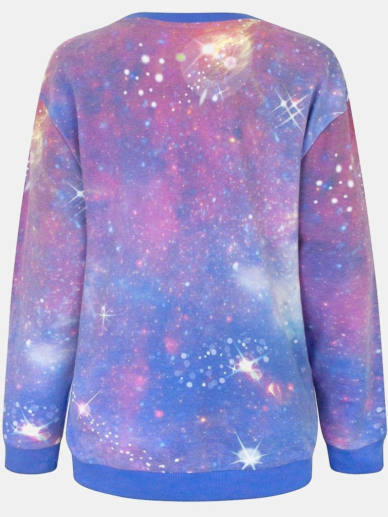 Star Wars Womens/Ladies Cosmic Sublimation Sweatshirt (Multicolored)