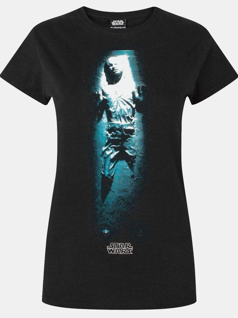 Star Wars Womens/Ladies Han Solo Carbonite T-Shirt (Black) - Black