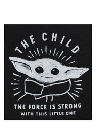 Star Wars: The Mandalorian Girls The Force Is Strong The Child Cropped T-Shirt (Black)
