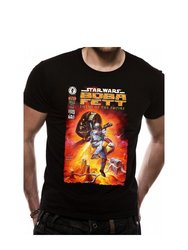 Unisex Adult Enemy Boba Fett Comic T-Shirt - Black