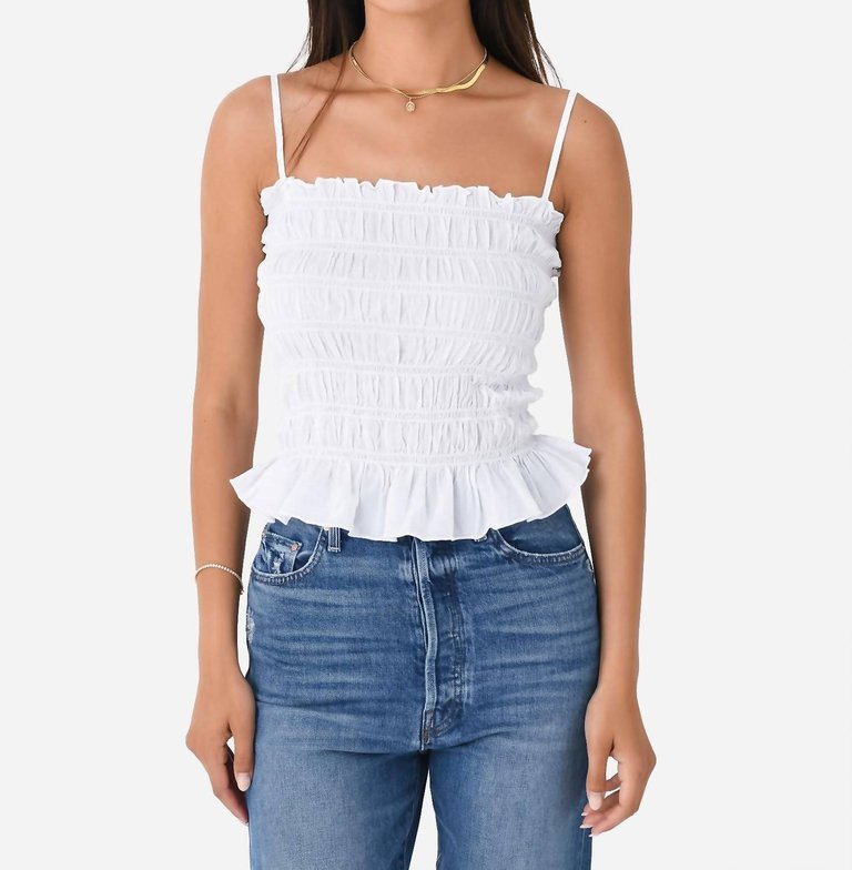 Strappy Tube Top In White - White