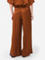 Wide Leg Pant In Rich Brown