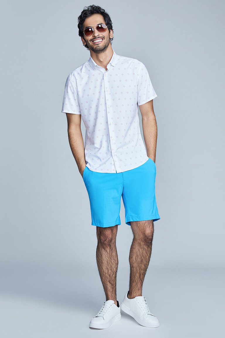 Aqua Teal Men's Casual Shorts - Aqua