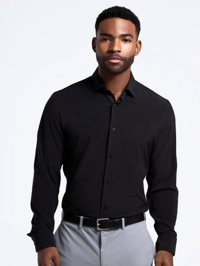 State of Matter Men's Black Long-Sleeve Dress Shirt product