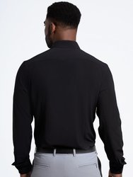 Men's Black Long-Sleeve Dress Shirt