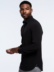 Men's Black Long-Sleeve Dress Shirt