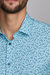 Men's Leaf Print Navy and Teal Dress Shirt