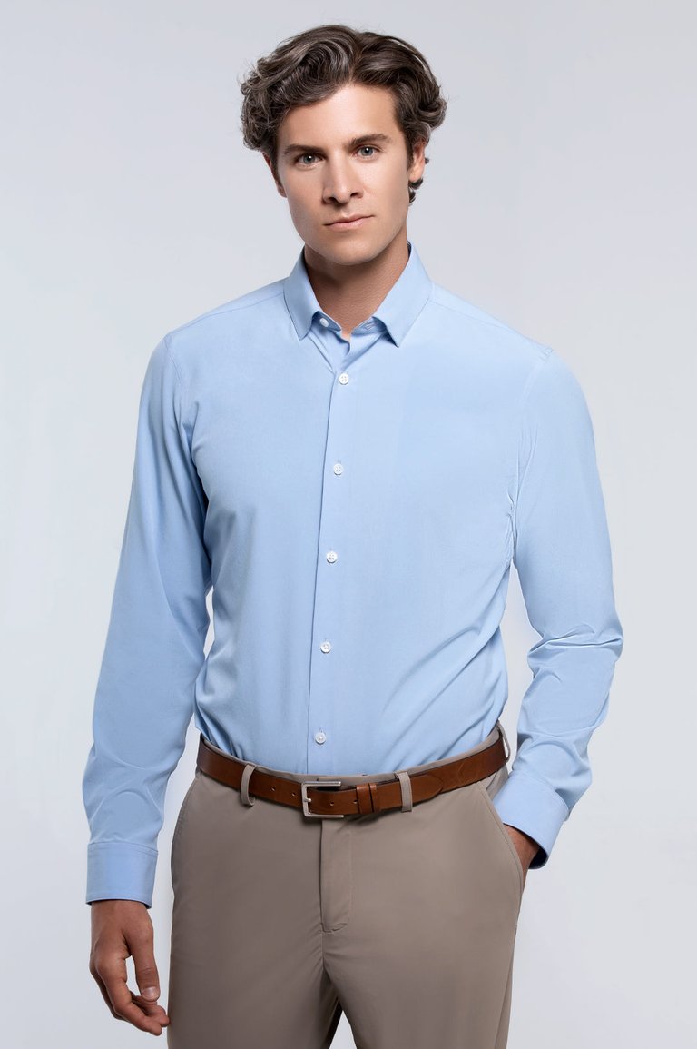 Men's Light Blue Dress Shirt - Light Blue