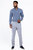 Men's Silver Dress Chino Pants - Silver