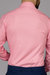 Men's White And Pink Long Sleeve Dress Shirt