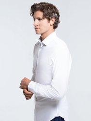 Men's White Long Sleeve Dress Shirt