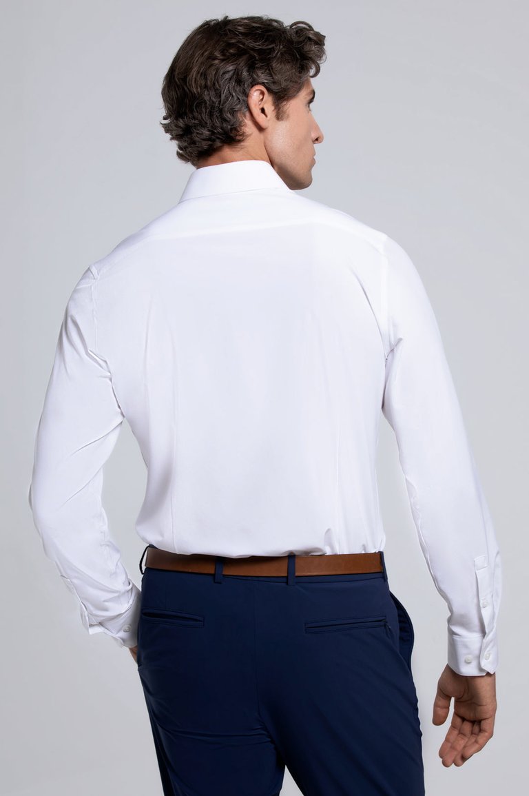 Men's White Long Sleeve Dress Shirt