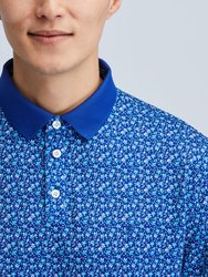 Oceaya Polo Classic Fit - Navy Teal Floral