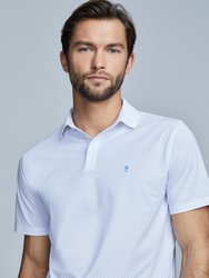 Oceaya Polo Slim Fit - White Royal Dot - White Royal Dot